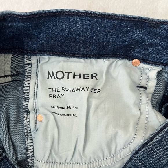 Mother The Runaway Step Fray Jeans Size 25 Medium Wash Bootcut - Picture 9 of 17